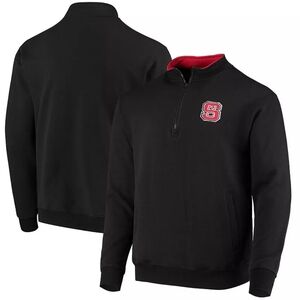 Men's Colosseum Black NC State Wolfpack Tortugas Logo Quarter-Zip Jacket Sz XL